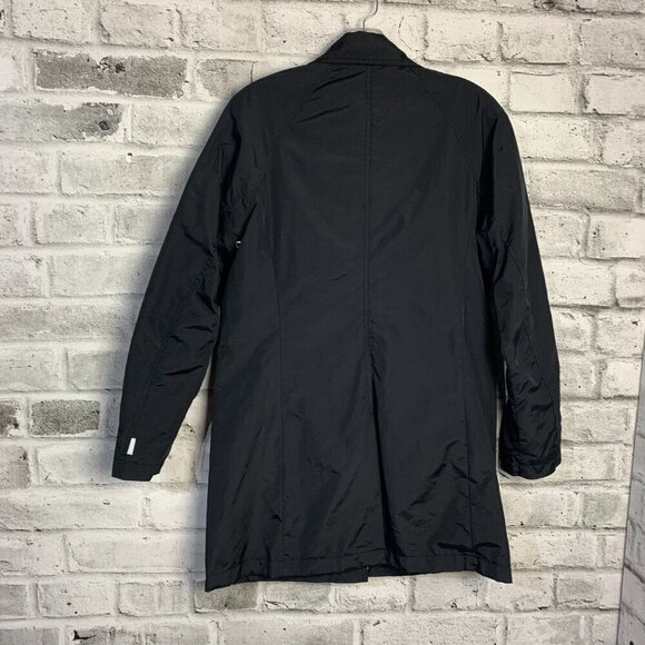 Columbia Vintage 90s Black Lightweight Windbreaker Rain Trench Coat - Picture 5 of 16
